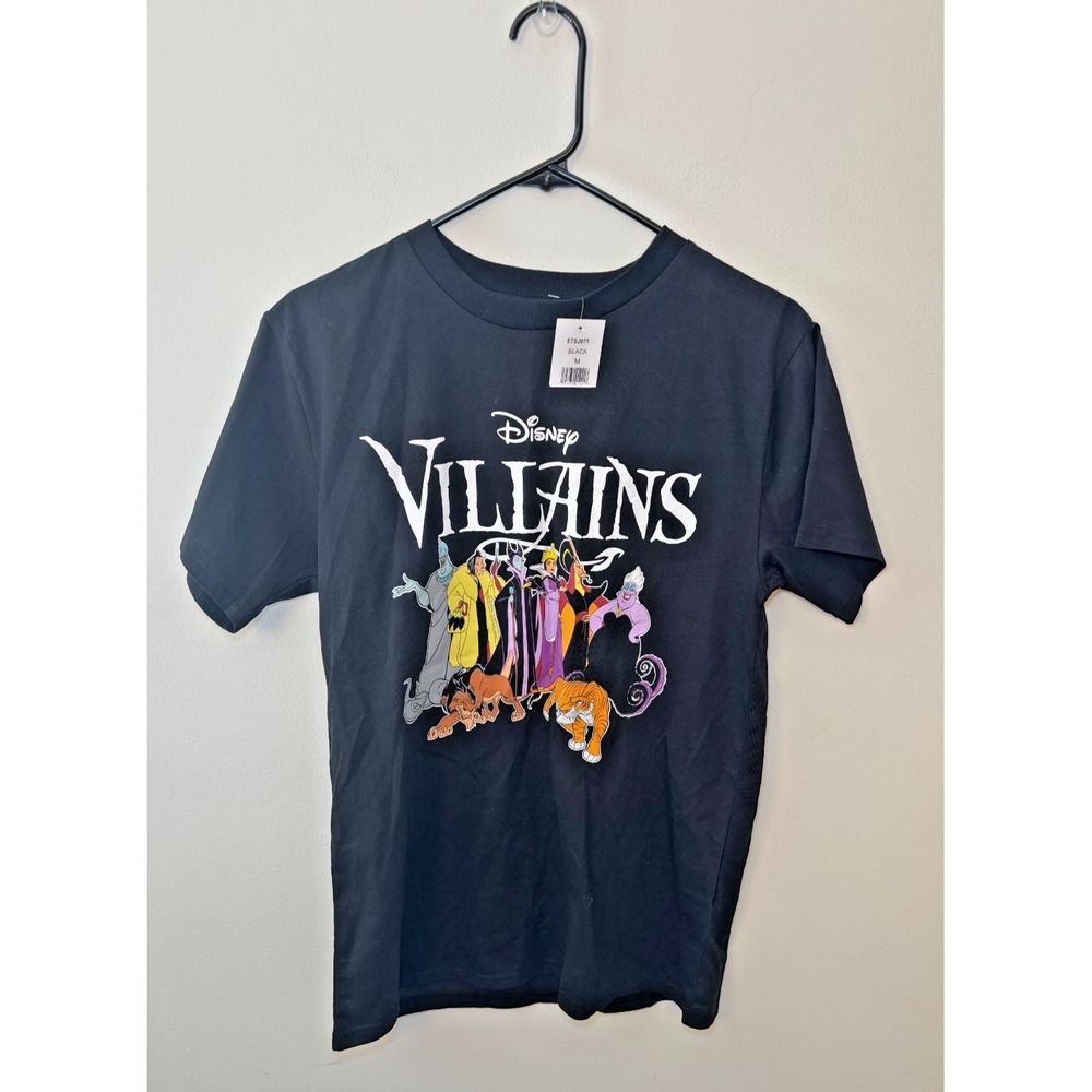 Disney Villains Black T-Shirt Size Medium New